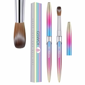 100% Kolinsky Acrylic Nail Brush,3D Nail Brushes for Acrylic Application(Size 8/10/12/14/16/18) Round Shape Pure Handmade, Professional Nail Art Brush Manicure for Women (#10)