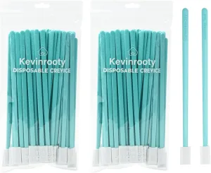 100PCS Disposable Crevice Cleaning Brush Tool kit, Disposable Toilet Brush, Disposable Toilet seat Cleaner Tool (Blue)