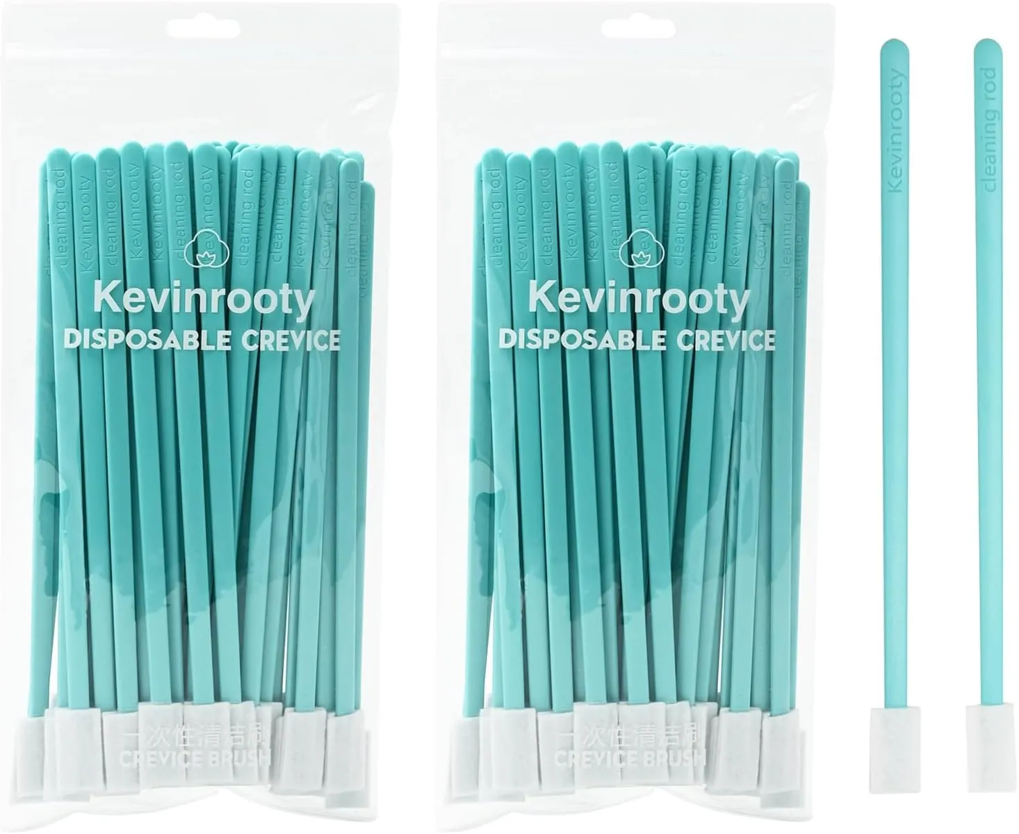 100PCS Disposable Crevice Cleaning Brush Tool kit, Disposable Toilet Brush, Disposable Toilet seat Cleaner Tool (Blue)