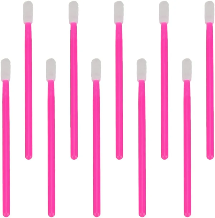 100pcs Flat Head Duck Tongue Lip Brush Lip Gloss Applicators Lipstick Applicator Lip Gloss Wands Makeup Tool Cosmetic Makeup Brush Lip Mask Brush Eye Shadow Elasticity Plastic Miss/451