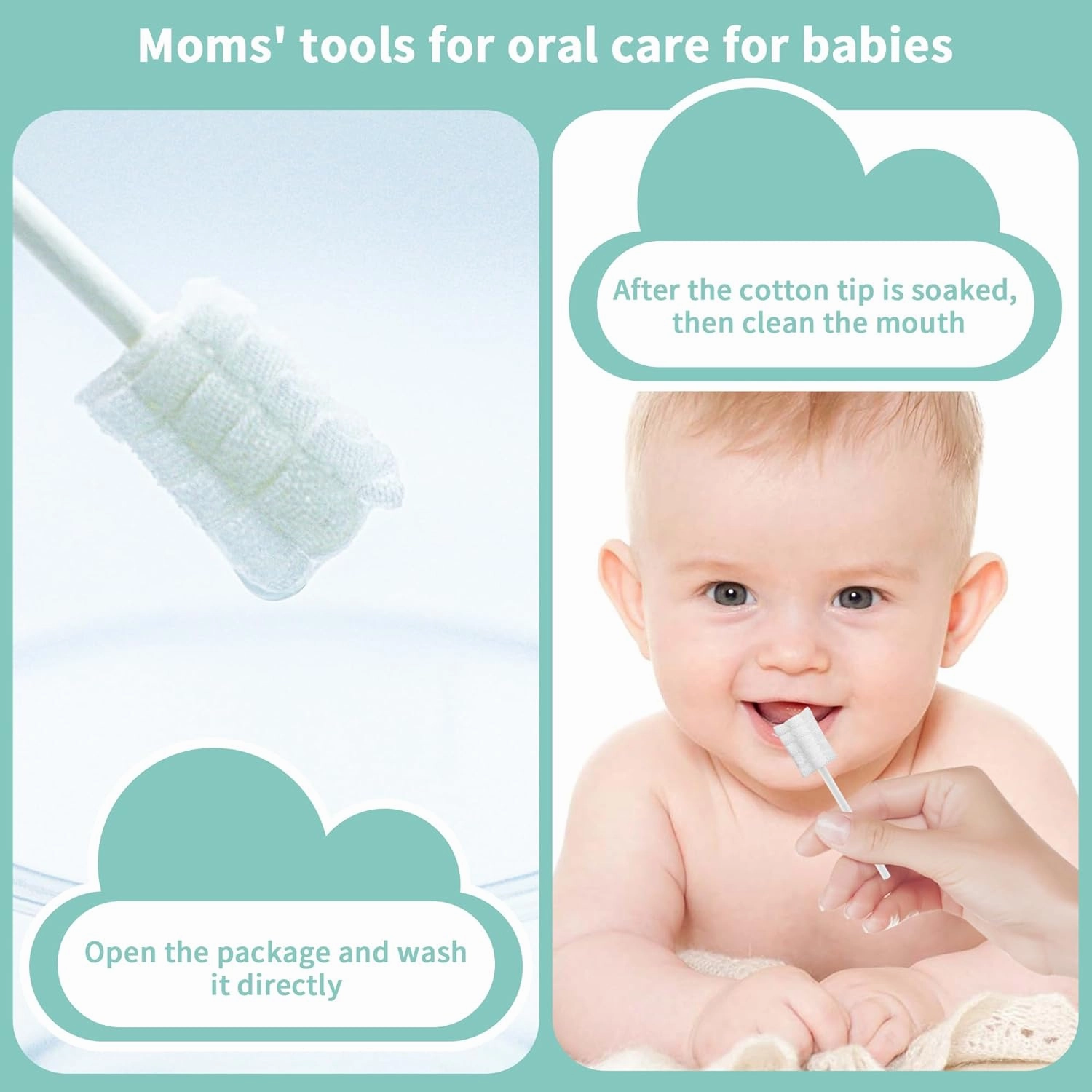 105 Pieces Baby Tongue Cleaner   2 PCS Finger Toothbrush Soft Gauze Baby with Box Disposable Tongue Cleaner Infants Oral Mouth Cleaner Newborn Care 0-36 Month Infants