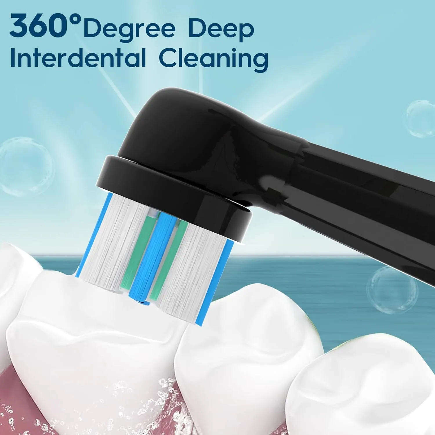 10pcs iO Replacement Heads Compatible with Oral B iO 2/3/4/5/6/7/8/9/10 Series Electric Toothbrush,IO Toothbrush Heads Compatible with Oral B iO,Medium-Hard bristles Care for Your Teeth,White/Black