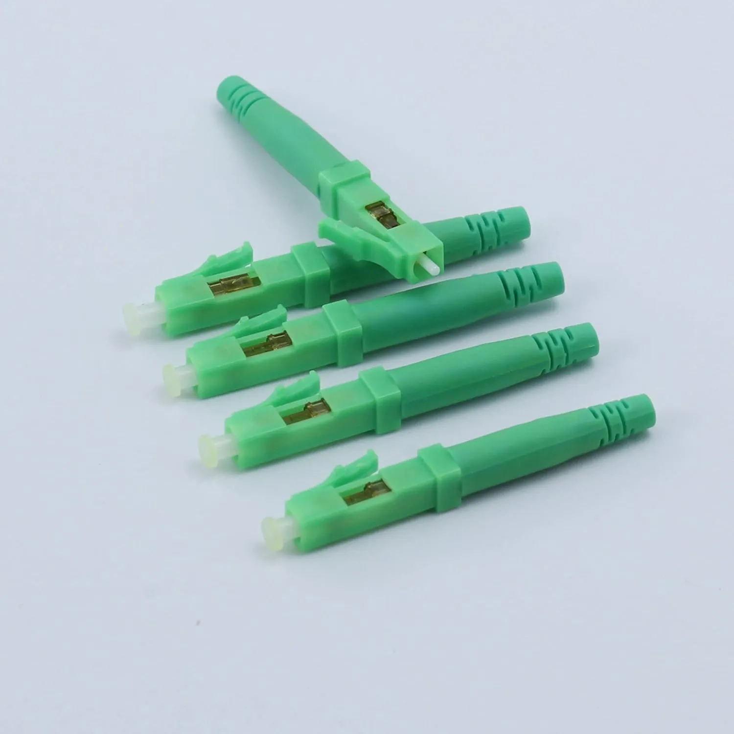 10pcs LC APC Fiber Optic Quick Connector Fiber Fast Connectors Singlemode SM9/125 for 0.9mm/2.0mm/3.0mm Fiber Cable of Fiber Network