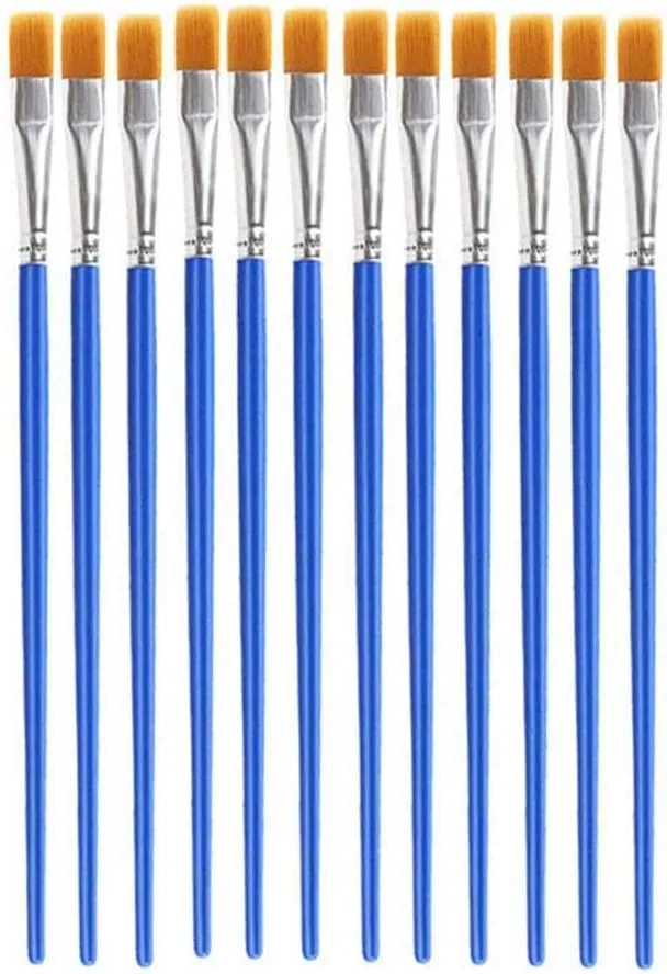 12 pcs Nylon Hair Detail Paint Brush Children DIY Art Supplies Tool Watercolor Artist Painting Brush Art Stationery