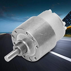 12V Electric Brush DC Motor 37mm Diameter Gearbox Eccentric Shaft Large Speed Reduction Gear Motor for Electronic Toy Fan - (Speed(RPM): 700RPM)