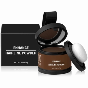 14 Colors Root Touch up Powder with Mirror, Water & Sweat Resistant Multi-functional Hairline Powder-Ash Brown