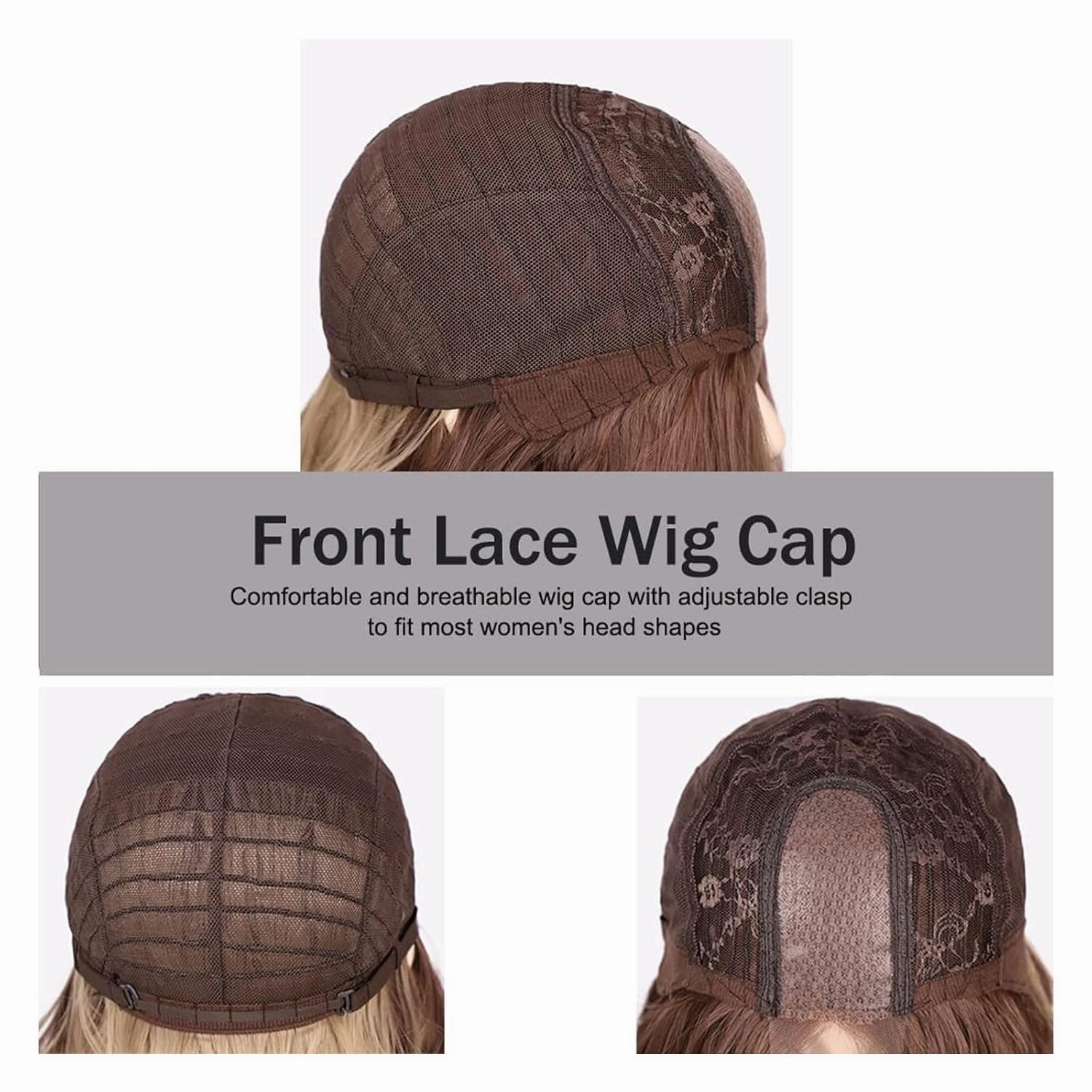 14 Inch Short Wavy Small Area Lace Wig for Women Synthetic Curly Middle Part Wigs Natural Looking Heat Resistant Hair Piece Dark Gray Wig for Daily Party Use