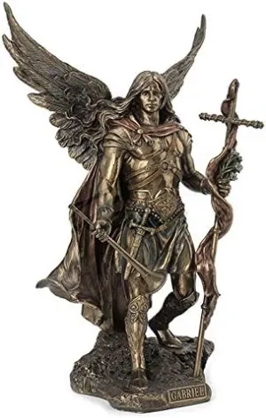 14" Saint Archangel Gabriel Statue Sculpture Santo Angel