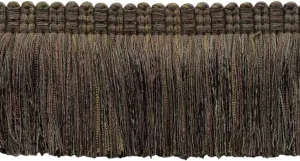 18 Yard Package of Veranda Collection 3 inch Brush Fringe Trim/Mocha, Chocolate, Brown/Style#: 0300VB / Color: Chocolate - VNT27 (54 ft/16.5 M)