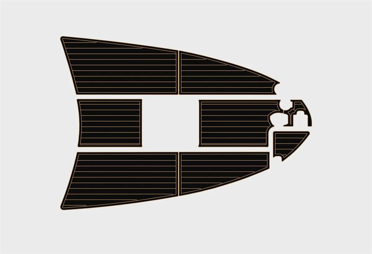 1999-2000 sea ray 270 sundancer (Bow) Cockpit Swimming Platform 1/4" 6mm EVA Foam Faux Teak Marine Floor