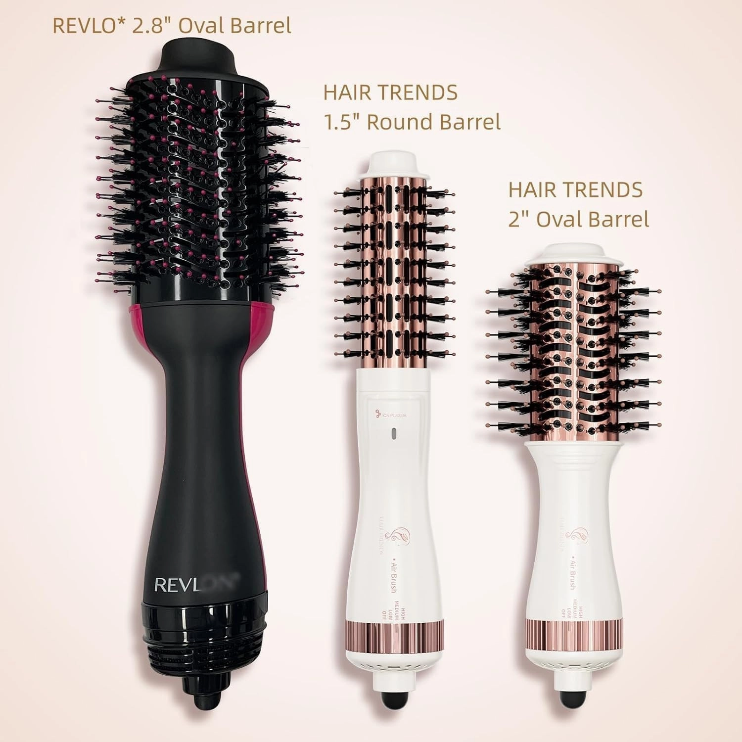 1.5 Inch Round Brush Blow Dryer, Negative Ionic One Step Volumizer Dryer, 4-in-1 Hot air Brush-Not for Europe Travel