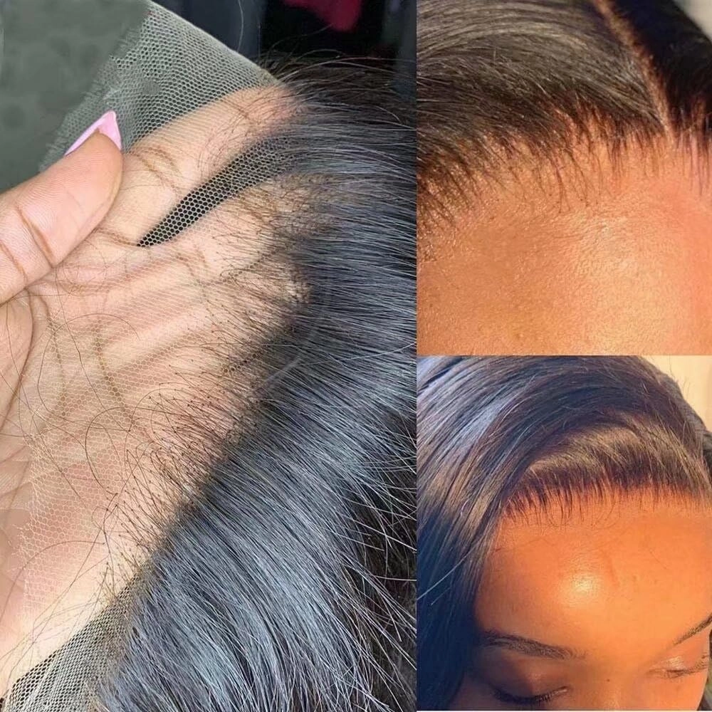 1B/27 Ombre Color Human Hair Yaki Straight Wig 13X6 HD Transparent Lace Front Wig Human Hair Pre Plucked 150% Density Honey Blonde Kinky Straight Brazilian Remy Hair Glueless Wigs Bleached Knots