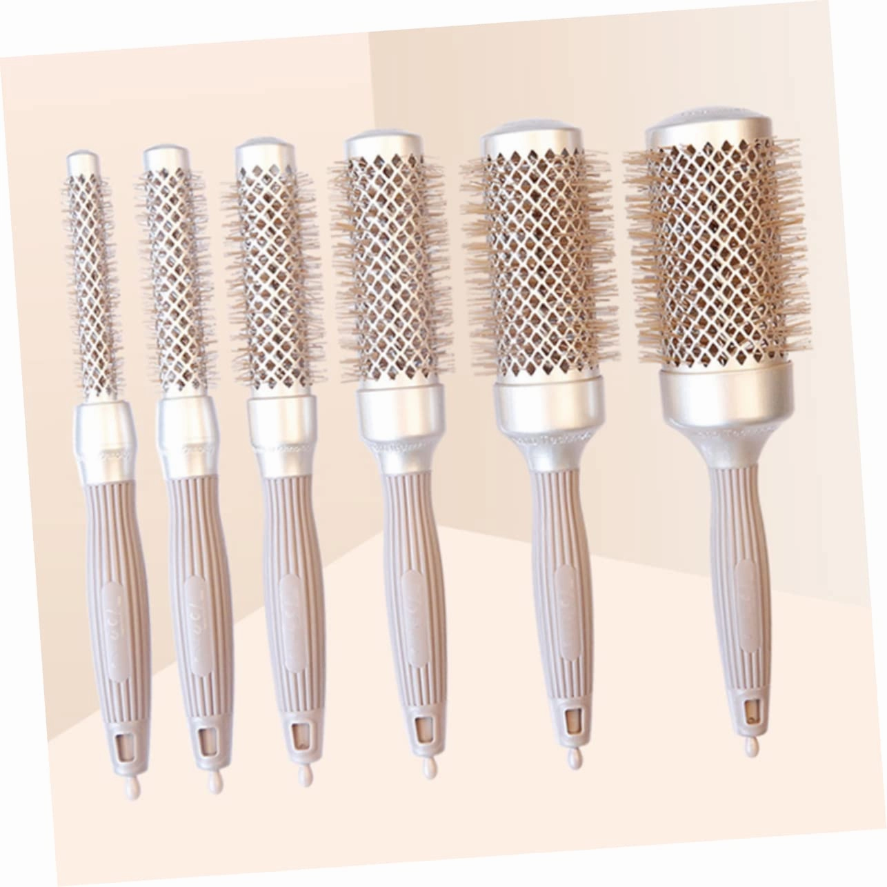 1pc Hair Curling Comb Professional Aluminum Tube Roller Comb for Salon Home Use Ergonomic Handle Smooth Teeth for Easy Styling Tool for Women