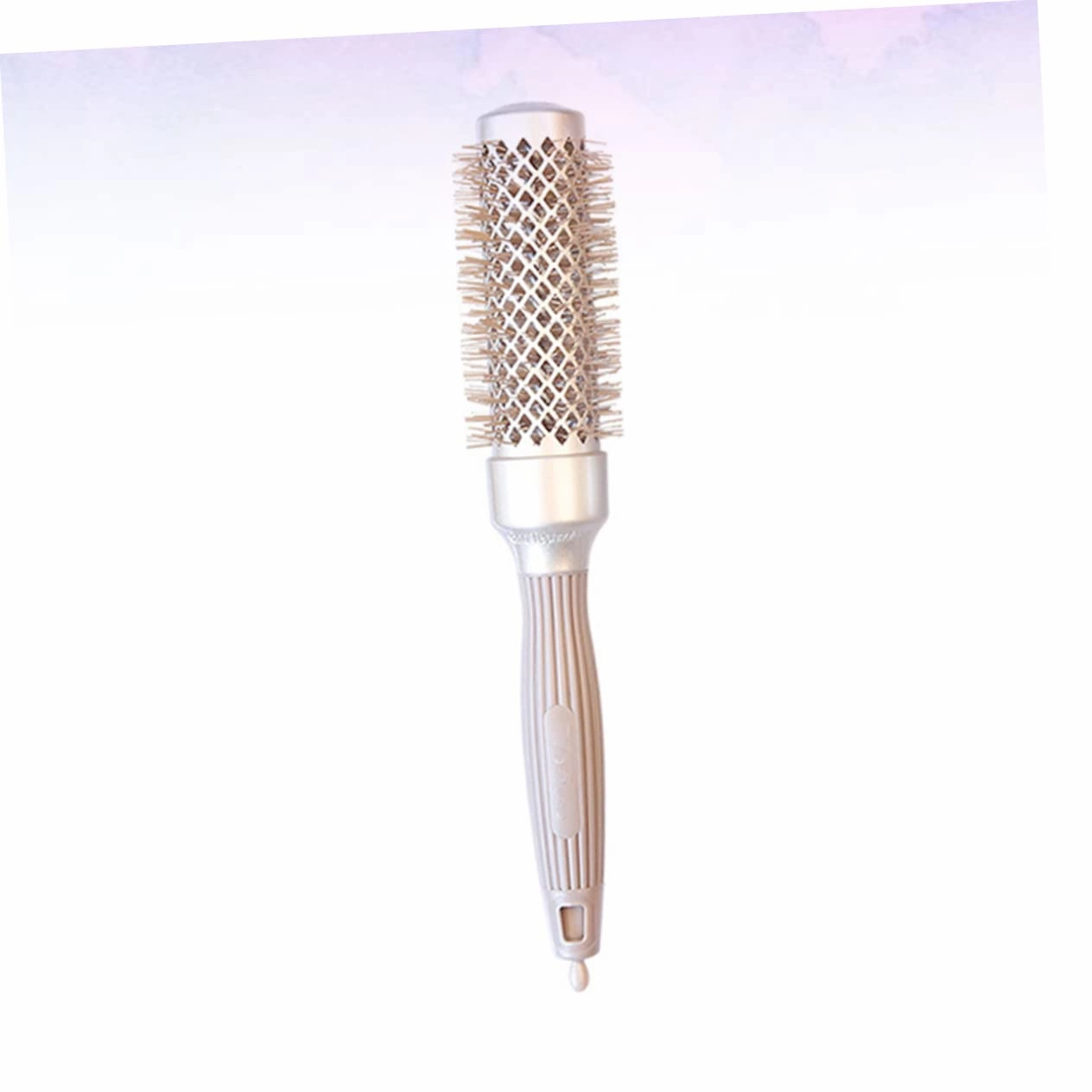 1pc Hair Curling Comb Professional Aluminum Tube Roller Comb for Salon Home Use Ergonomic Handle Smooth Teeth for Easy Styling Tool for Women