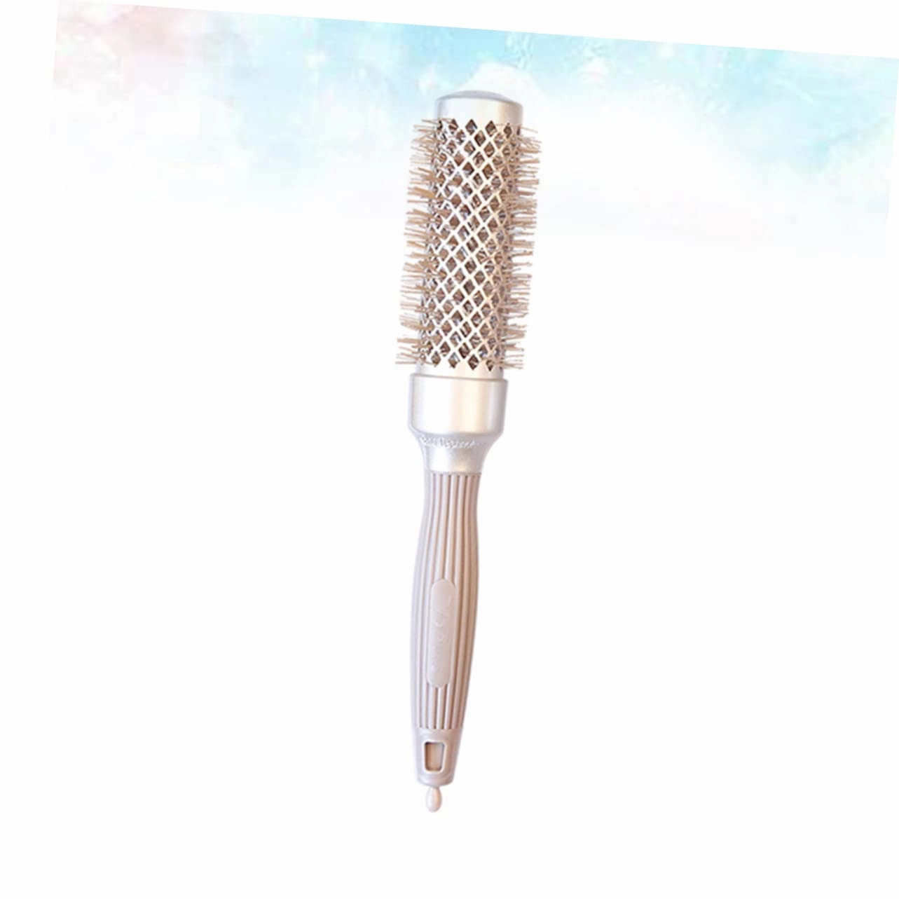 1pc Hair Curling Comb Professional Aluminum Tube Roller Comb for Salon Home Use Ergonomic Handle Smooth Teeth for Easy Styling Tool for Women