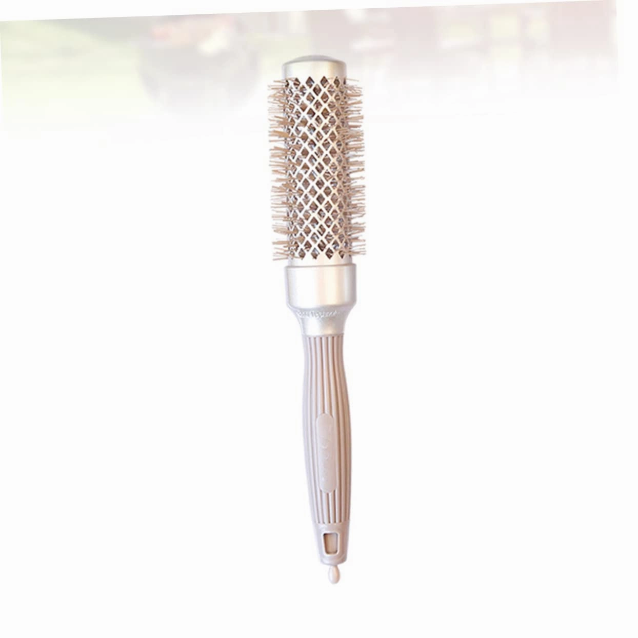 1pc Hair Curling Comb Professional Aluminum Tube Roller Comb for Salon Home Use Ergonomic Handle Smooth Teeth for Easy Styling Tool for Women