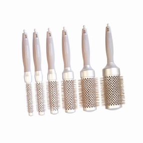 1pc Hair Curling Comb Professional Aluminum Tube Roller Comb for Salon Home Use Ergonomic Handle Smooth Teeth for Easy Styling Tool for Women