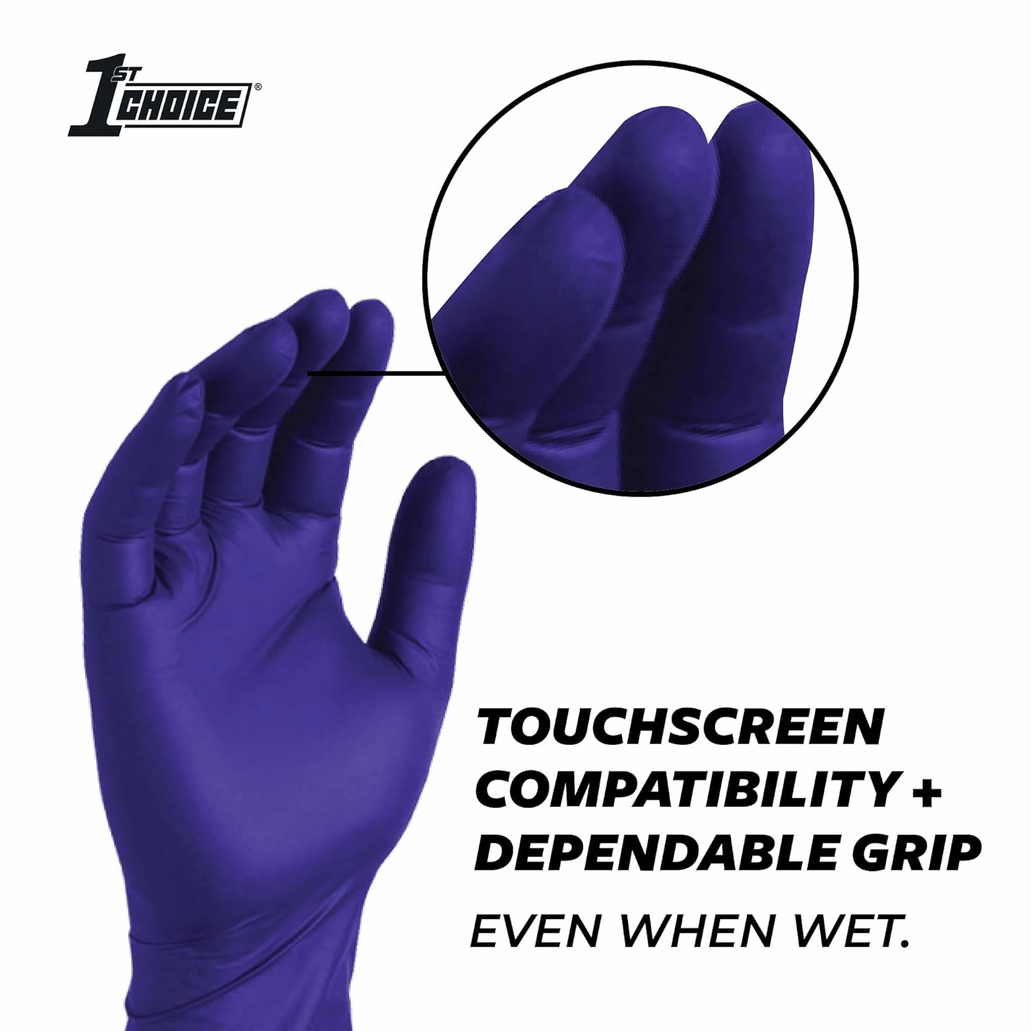 1st Choice Nitrile Disposable Gloves Indigo Nitrile Medium Gloves Disposable Latex Free Exam Grade Gloves 2 Boxes of 100