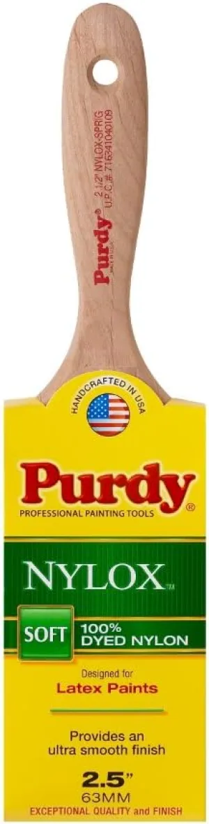 2-1/2” Purdy 144380225 Nylox Sprig Paint Brush, Tynex Nylon