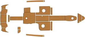 2007-2015 sea ray 270 SLX Cockpit Swimming Platform 1/4" 6mm EVA Foam Faux Teak Marine Floor