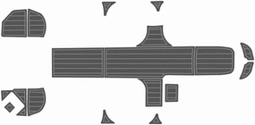 2017-2023 Bayliner Element E18 Cockpit Swimming Platform 1/4" 6mm EVA Foam Faux Teak Marine Floor