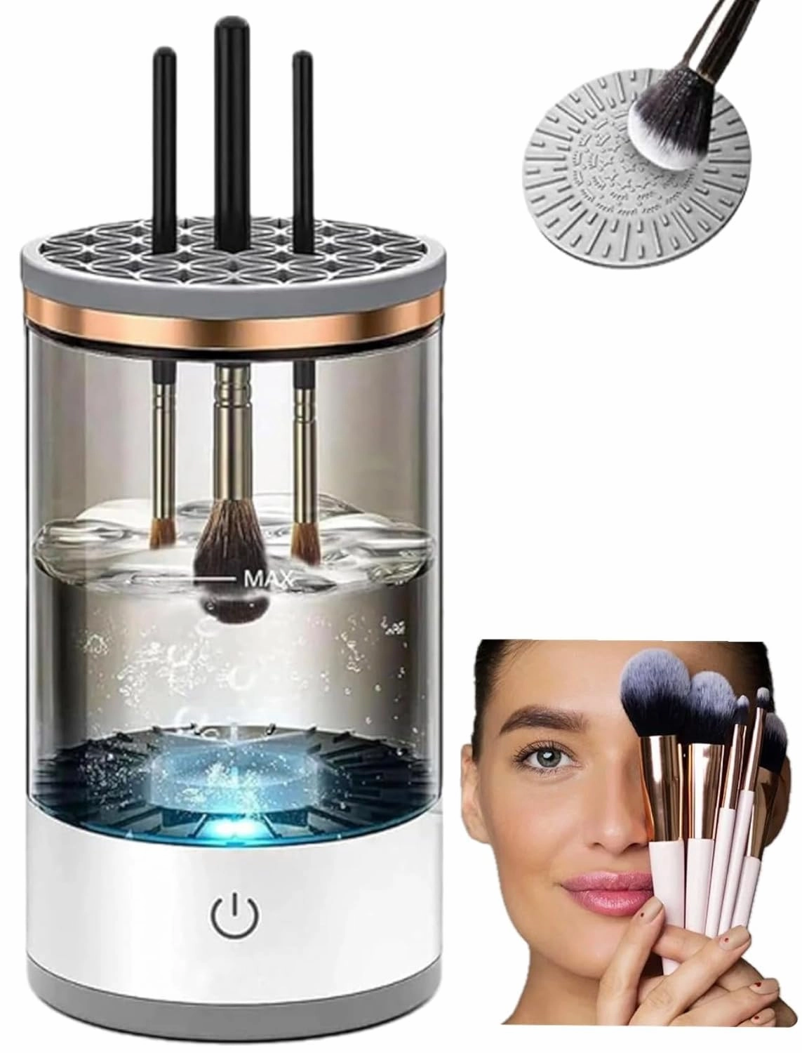 2024, Electric Makeup Brush Cleaner, Make Up Brush Cleaner, Electric Brush Cleaner, Automatic Makeup Brush Cleaner, Makeup Brushes Cleaner, Brushly Pro Cosmetic Brush Cleaner, Makeup brushes cleaner