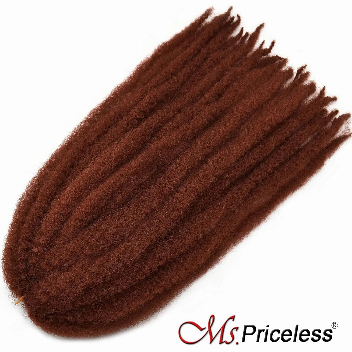24 Inch Marley Hair Marley Twist Braiding Hair for Faux Locs for Butterfly Locs Long Afro Kinky Cuban Twist Crochet hair for Black Woman Copper Red Colour (#350, 3Packs-24 Inch)