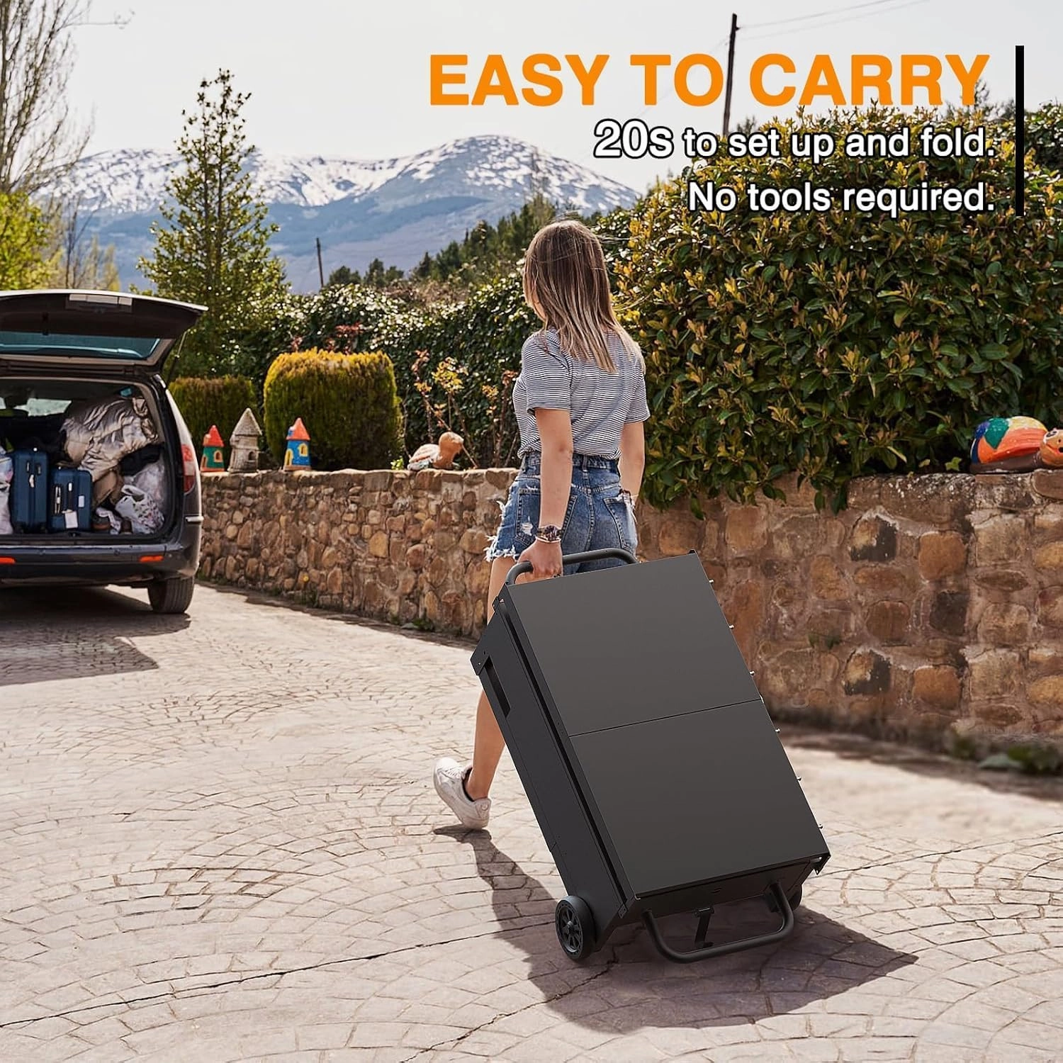 2 Burner Foldable Gas Griddle, 28 Inch Stainless Steel Portable Detachable Propane Griddle, 30,000 BTU Flat Top Barbecue Grill with Side Shelves for Camping