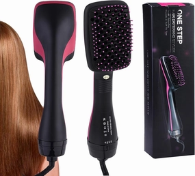 2 in 1 Hair Dryer & Styler, One Step Hair Dryer Brush Straightener, Negative Ion Electric Hot Air Blow Dryer Comb