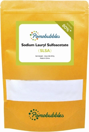 2 Pound SLSA Sodium Lauryl Sulfoacetate Powder Long Lasting Foam & Bubbles, Gentle on Skin, Bath Bomb Additive, Surfactant & Latherer, Suitable for Making Bath Bombs