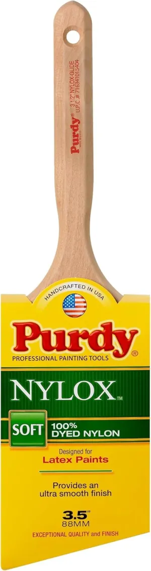 3-1/2” Purdy 144152235 Nylox Glide Angled Sash Paint Brush, Tynex Nylon