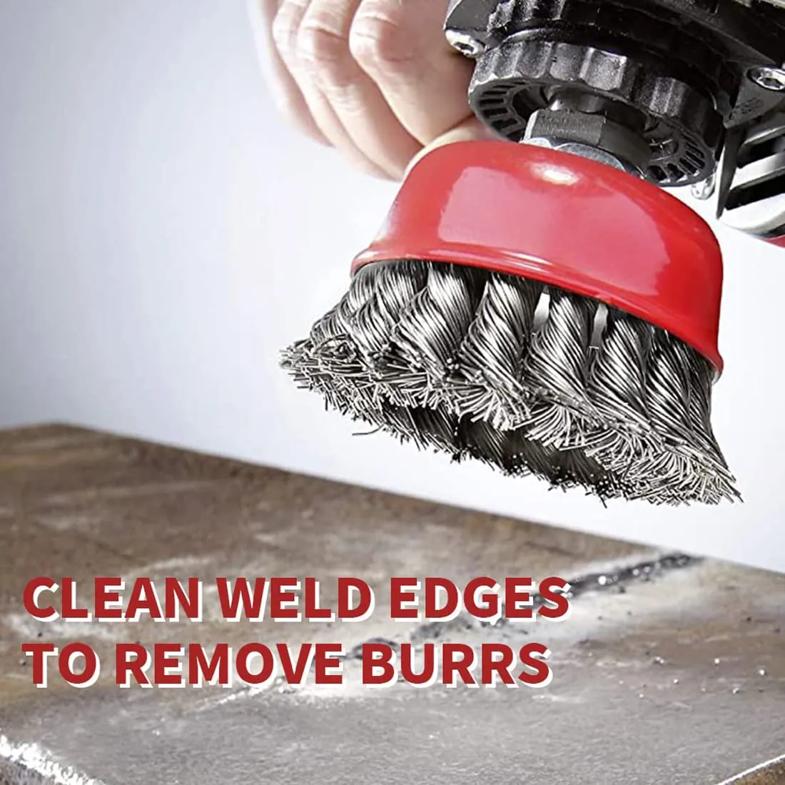 30 Pack 4 Inch Wire Cup Brush for Angle Grinders - 5/8 Inch Arbor, Knotted Wire Brush for Heavy Rust Cleaning