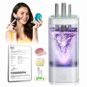 3.0 Upgrade Make Up Brush Cleaner Cosmetic【Industry NO.1-12x Cleaning Power】【SGS Certified - 0 Dust】 MakeupBrushes Cleaner Suitable for all Brush，Circuit Upgrade Make Up Brush Cleaner
