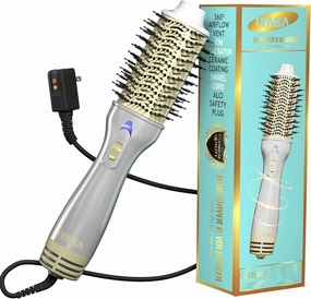 3‑Inch Large Barrel Hot Air Brush & Volumizer, 13‑Inch One‑Step Ionic Blowout Brush 1100 W – Anti‑Frizz, 2 Heat   Cool Shot, Lightweight Oval Dryer Styler for Thick, Medium‑Long Hair, Salon Results