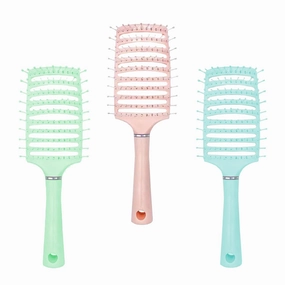 3Pack Vent Hair Brush,Blow Dryer Brush,Women Thick Long Curly Paddle,Hair Detangling Massage Brushes,Curved Anti Static Styling Salon Hairdressing Tool for Men Women Wet Dry Hair