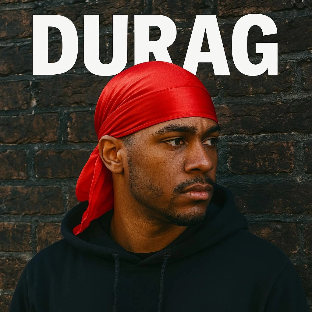 3PCS Silky Durags with 1 Wave Brush Pakcs for Men Waves, Satin Doo Rags and Medium Curve Waves Brush - Made with Boar Bristles