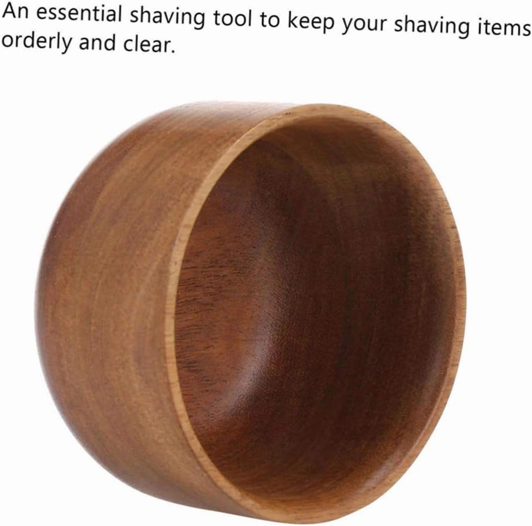 3pcs Wooden Shaving Bowl Art of Shaving Cream Bowl for Men Beard Soap Cream