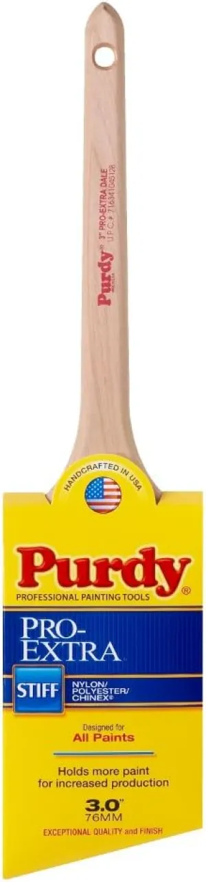 3" Purdy 144080730 Pro-Extra Dale Angled Sash Paint Brush, Tynex Chinex & Orel