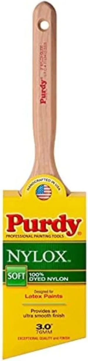 3" Purdy 144152230 Nylox Glide Angled Sash Paint Brush, Tynex Nylon