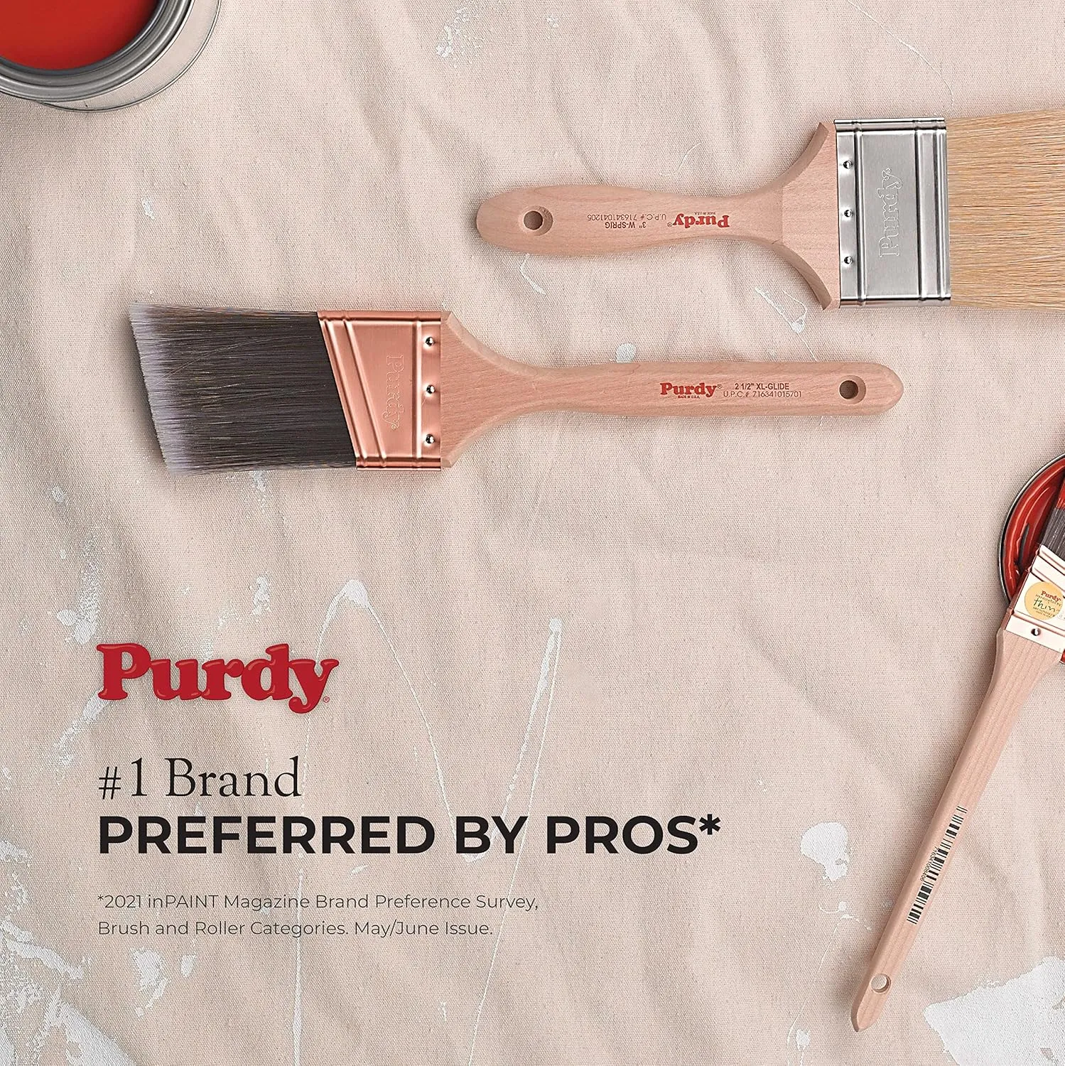 3" Purdy 144152730 Pro-Extra Glide Angled Sash Paint Brush, Tynex Chinex & Orel