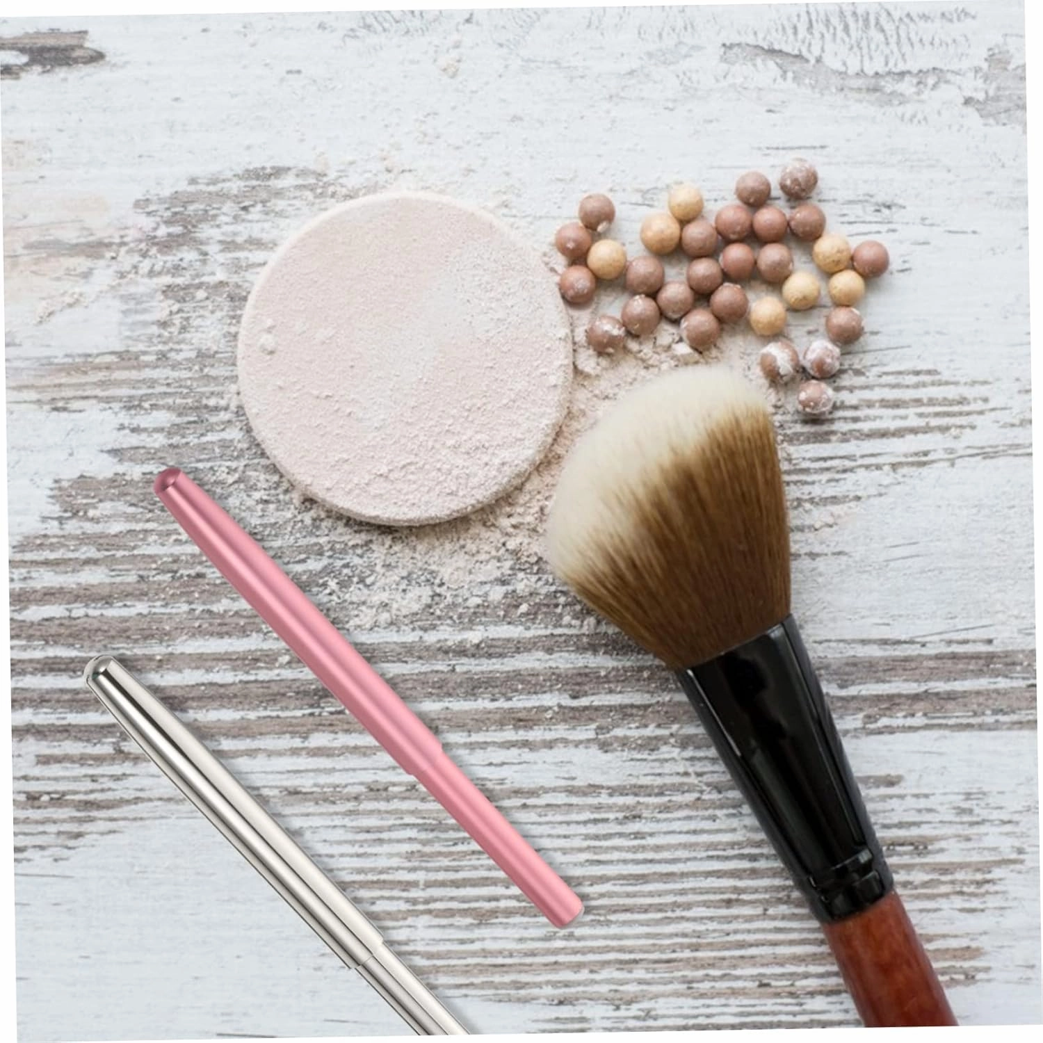 3sets Makeup Artist Brush 5-piece Girls Makeup Brush Set Acrylic Cosmetic Eyebrow Spoolies for Girls 2pcs*3