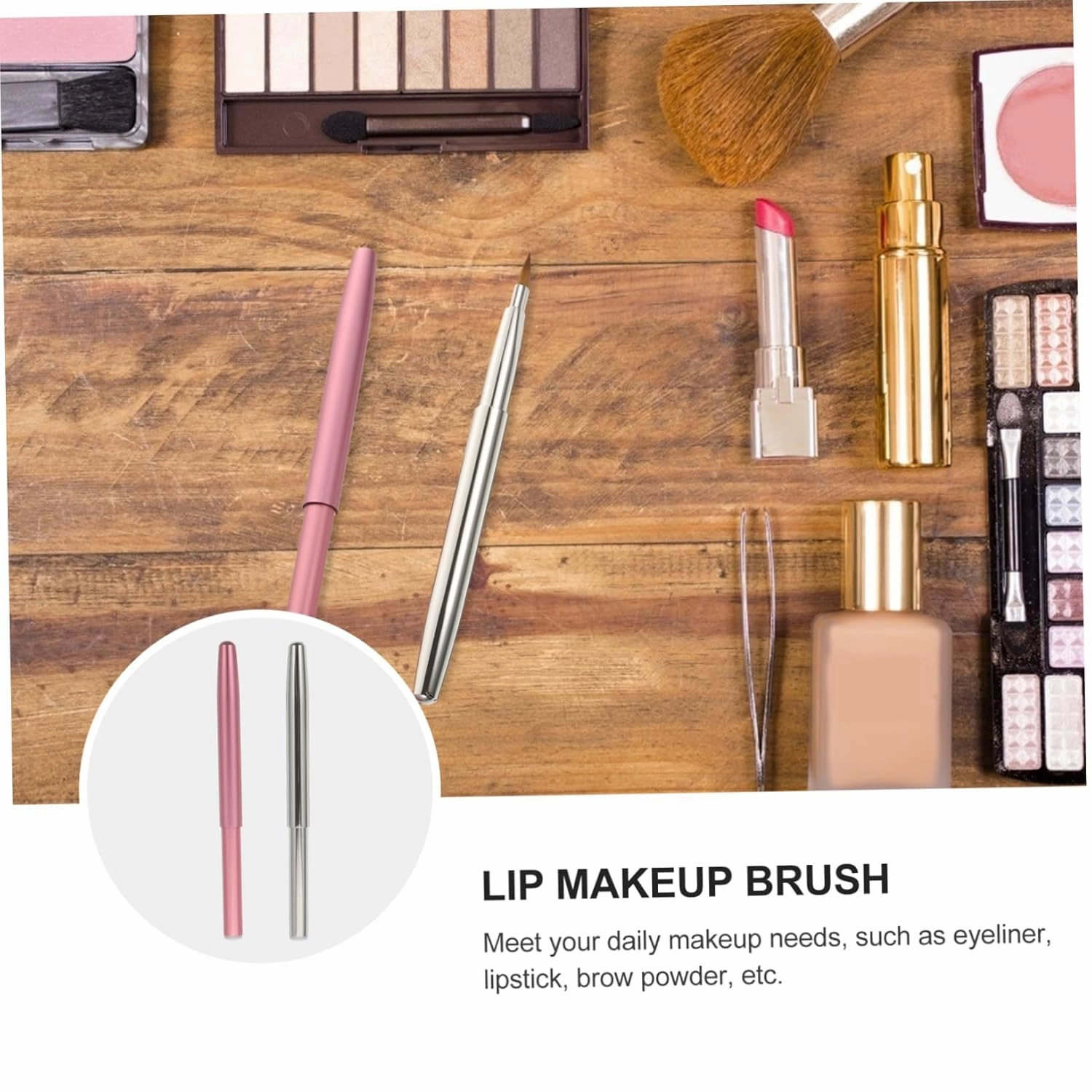 3sets Makeup Artist Brush 5-piece Girls Makeup Brush Set Acrylic Cosmetic Eyebrow Spoolies for Girls 2pcs*3