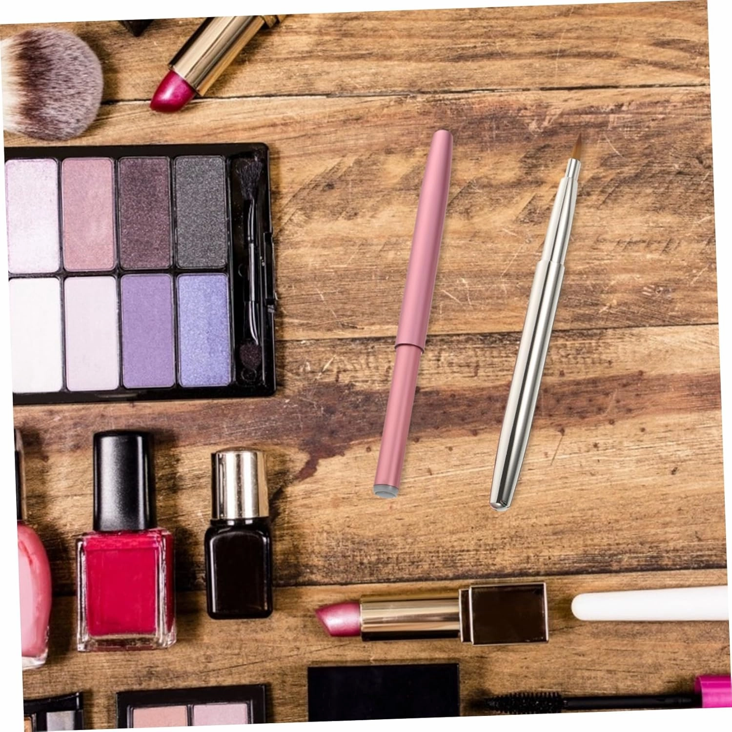 3sets Makeup Artist Brush 5-piece Girls Makeup Brush Set Acrylic Cosmetic Eyebrow Spoolies for Girls 2pcs*3