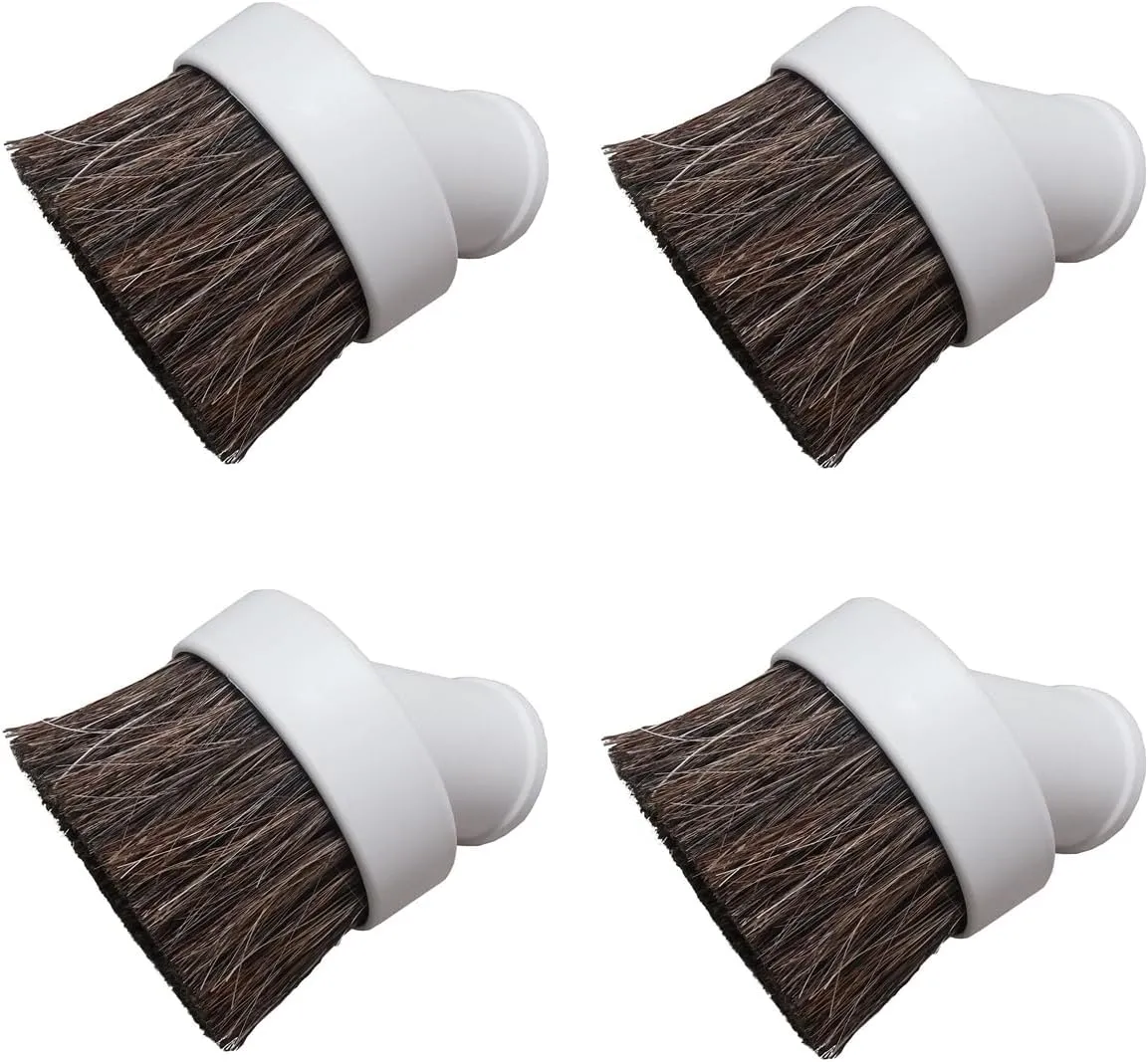4 Pack Replacement Central Vacuum Round Dusting Brush 1 1/4" Attachment Vacuum Tool for Vacuflo for Beam for Nutone for Hayden Models
