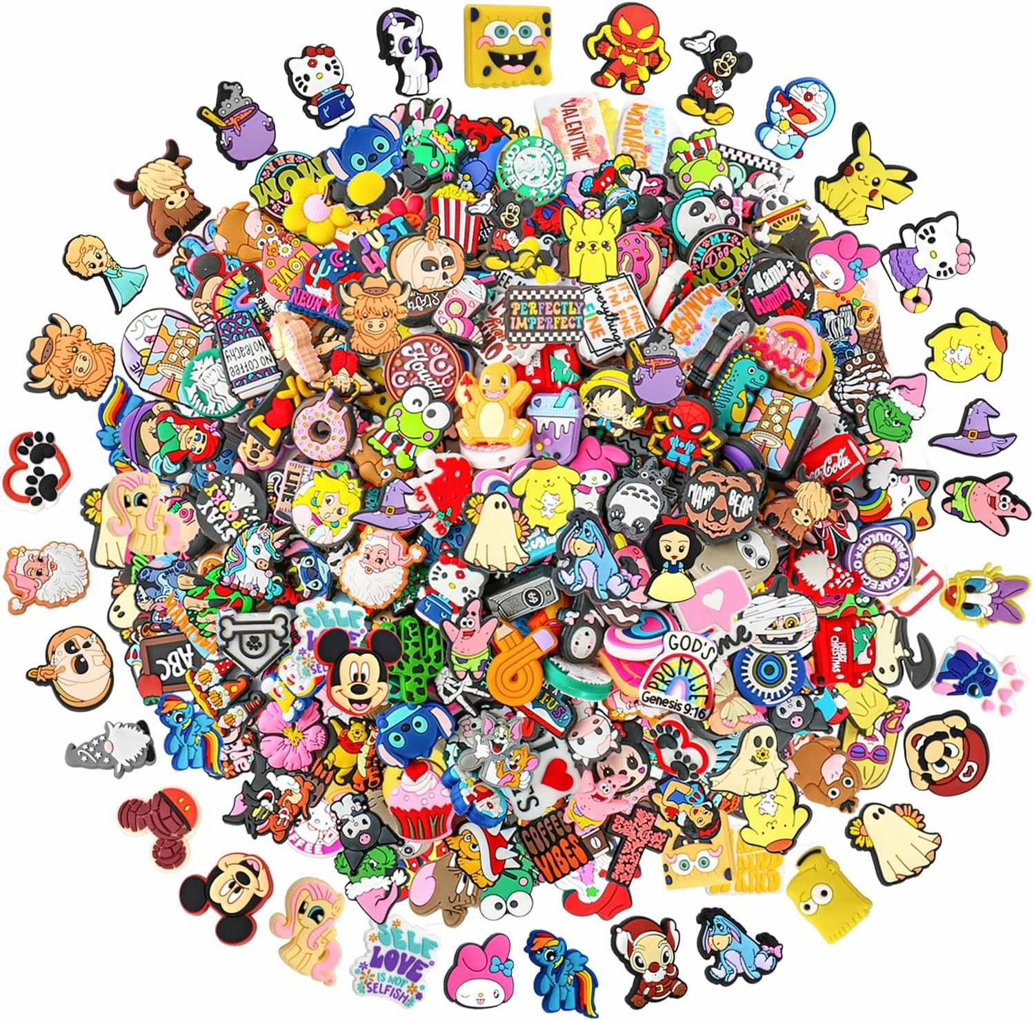 40Pcs Non-Repeat Cartoon Silicone Focal Beads for Pens, Random Focal Beads Bulk for Bead Pens Keychain Jewelry Making
