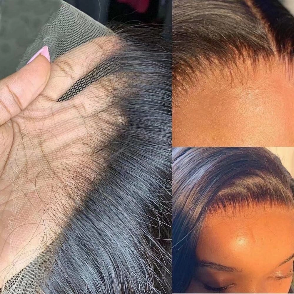 4C Kinky Edges Human Hair Short Bob Yaki Wigs Pre Plucked Brazilian Remy Human Hair HD Transparent Lace Short Bob Wigs 13X6 Lace Front Wigs with Curly Baby Hair For Woman 150% Density Kinky Wigs