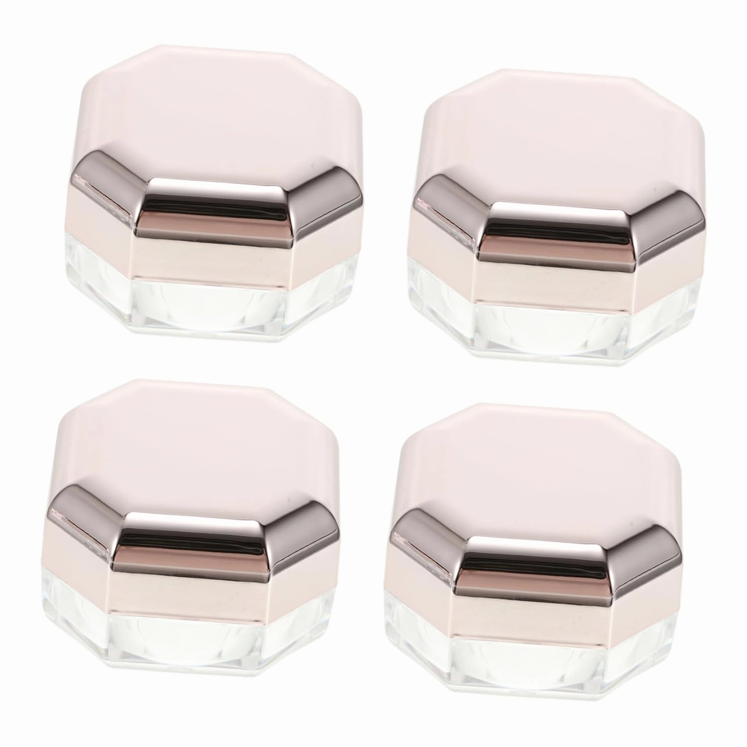 4pcs Compact Travel Makeup Powder Containers Empty Case Jar for Diy Powder Blush Eye Shadow Skin-friendly Material