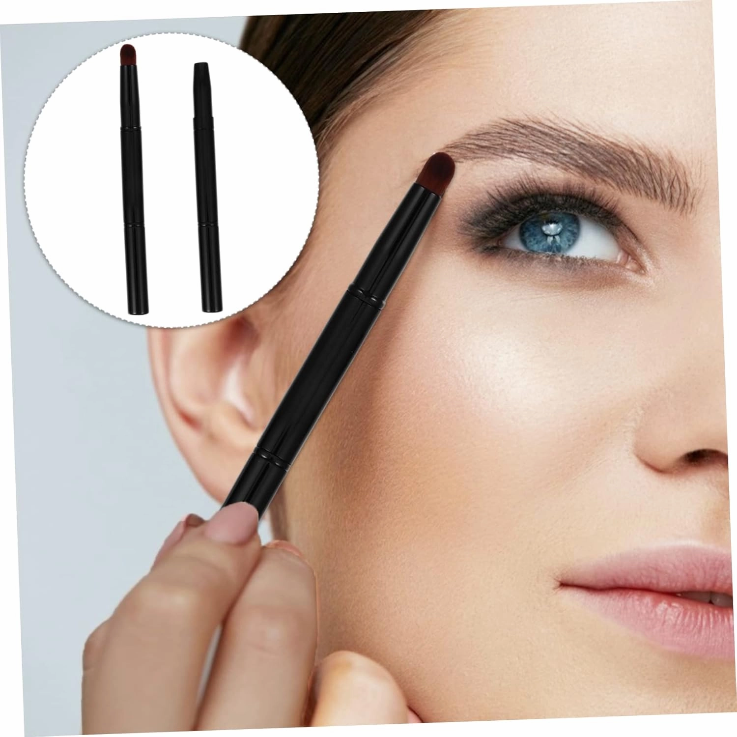 4pcs Double-ended Angled Eyebrow Brush Portable Brow Brush for Shaping Blending and Grooming Makeup Tool for Beginners and Professionals Soft Material for Comfortable Application