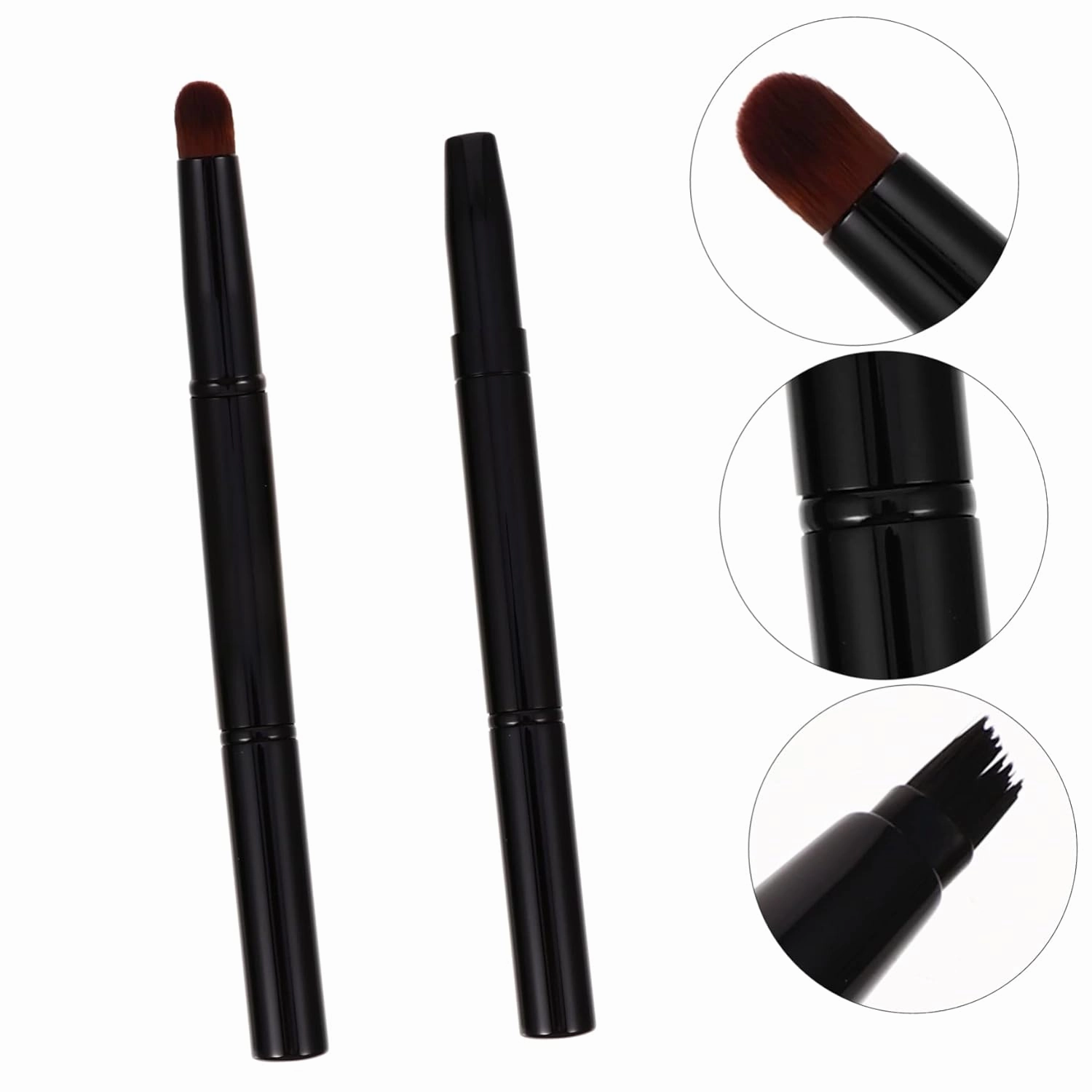 4pcs Double-ended Angled Eyebrow Brush Portable Brow Brush for Shaping Blending and Grooming Makeup Tool for Beginners and Professionals Soft Material for Comfortable Application