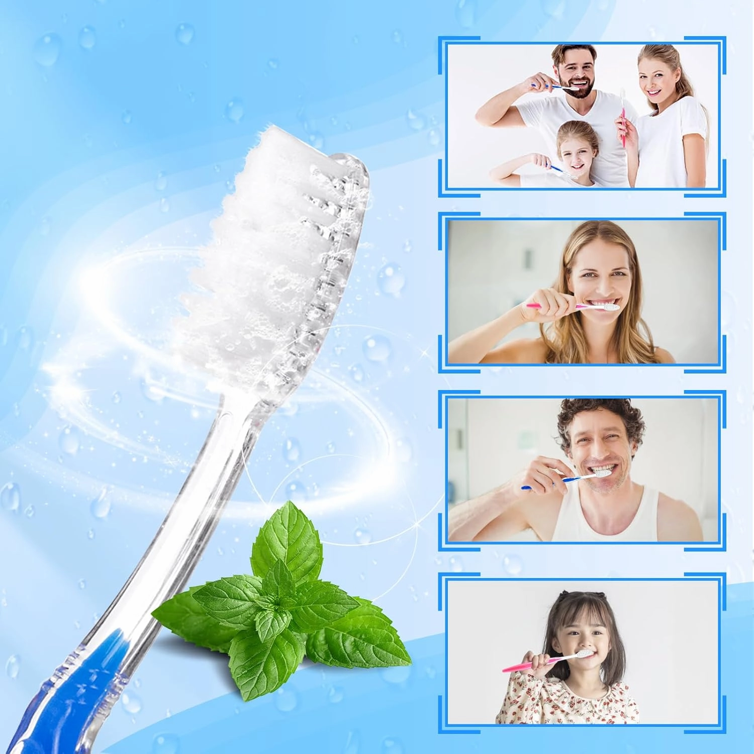 50 pcs Prepasted Disposable Toothbrushes Bulk Individually Wrapped Pre Pasted Soft Bristle Tooth Brush Set Travel Toothbrushes for Homeless Gift Hotel Camping Travel